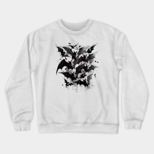 Flock of Bats Gothic Vampire Art Crewneck Sweatshirt